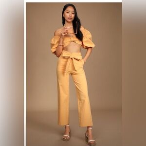 Lulus two piece crop top and pant set